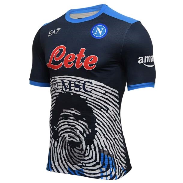 Camiseta Napoli Edición Oscuro Maradona 2021 2022 Oscuro Azul